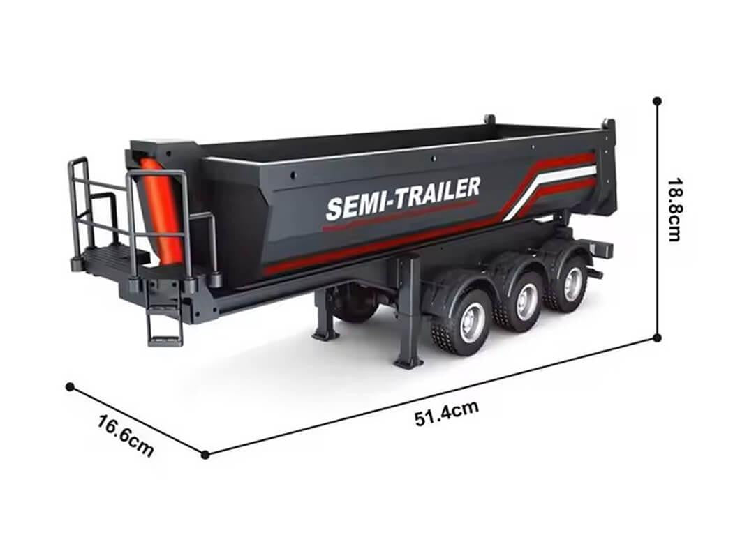 Remorque noir Huina pour Scania 1501 - CY1509