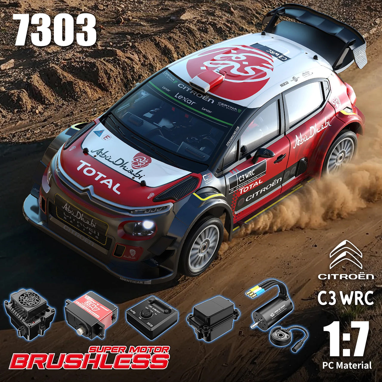 MJX Hyper GO 7303 1/7 Citroen C3 WRC 4WD