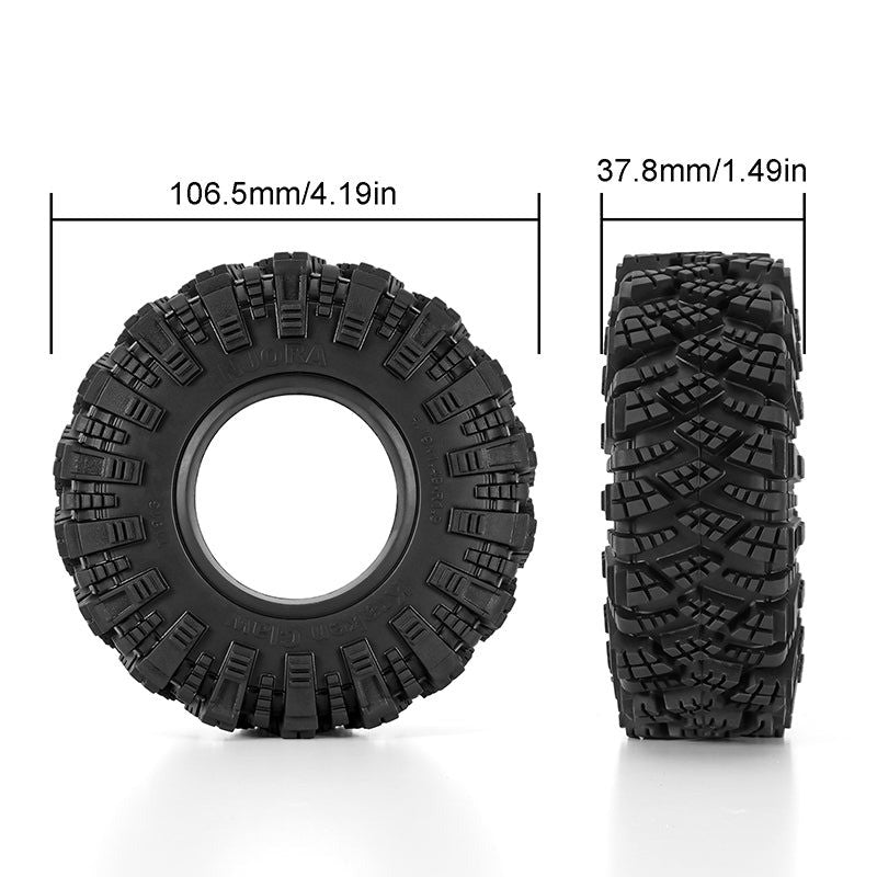 4 Pneus INJORA S3 Kraken Claw 1,9 4,19" OD M/T (4) (106*38mm) - YQT-1913"