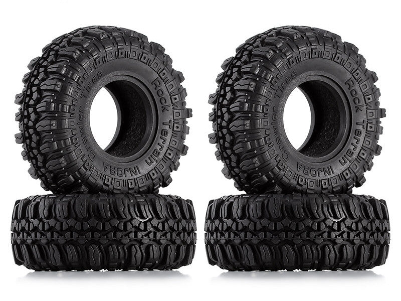 Injora 4 pneus 1.0 Super Soft Rubber Rock All Terrain Crawlers 1/18 1/24