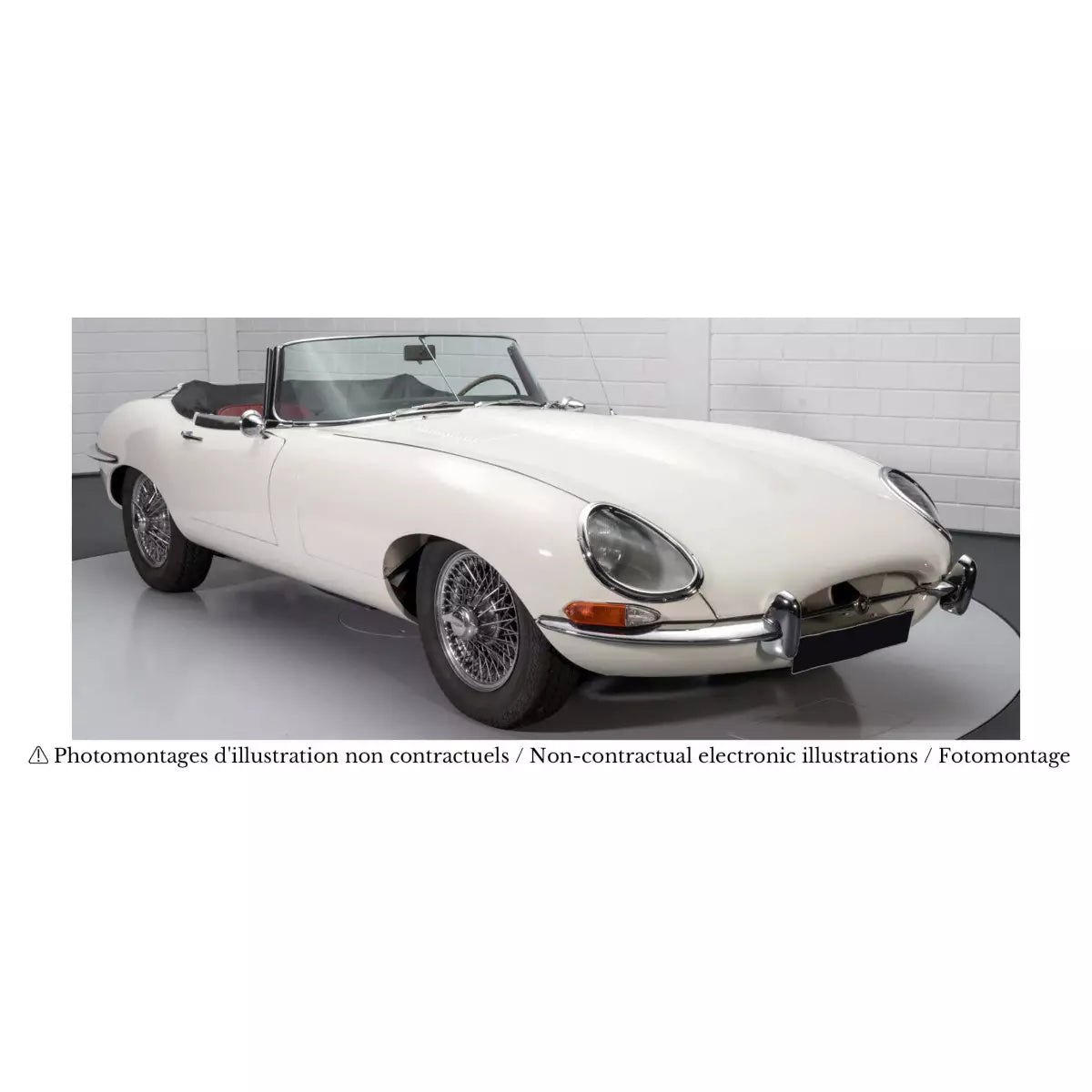 Voiture miniature collection 1/12 Jaguar E-Type Cabriolet 1962 Blanc Anglais Norev 122723