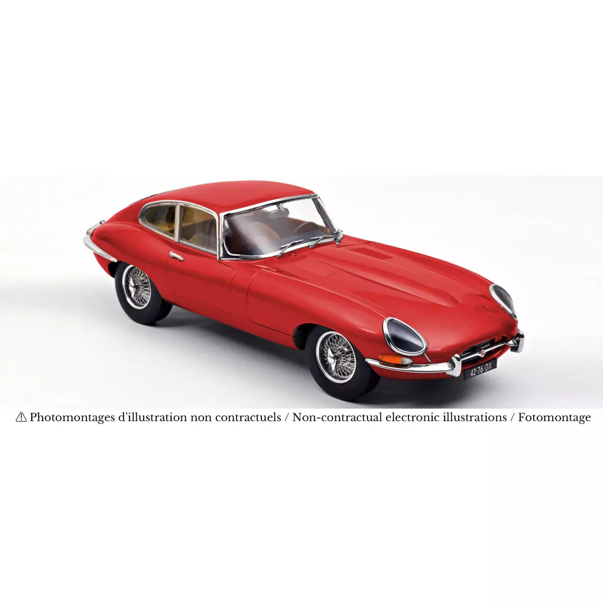 Voiture miniature collection 1/12 Jaguar E-Type Coupe 1964 Rouge Vif Norev 122712