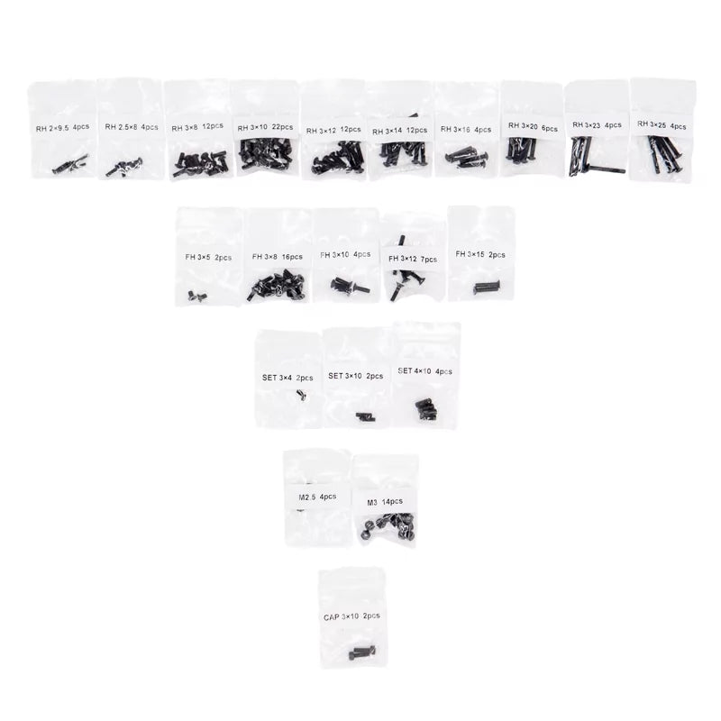 Kit complet de vis Xmid Hobbytech MID-016