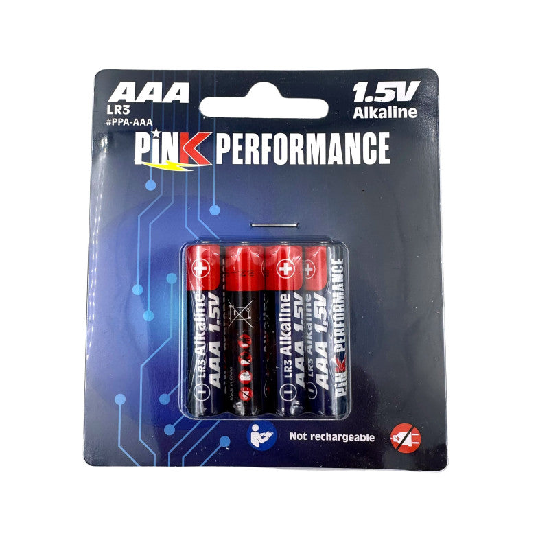 4 Piles Pink Performance Piles Alcaline AA 1.5V R6 pour Radio RC