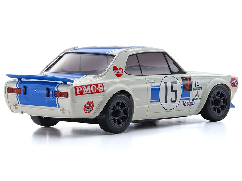 Kyosho Mini-Z AWD Skyline 2000GT-R KPGC10 Racing'72 Blue No15 (MA020/KT531P) K.32643BL - Breizh Modélisme.
