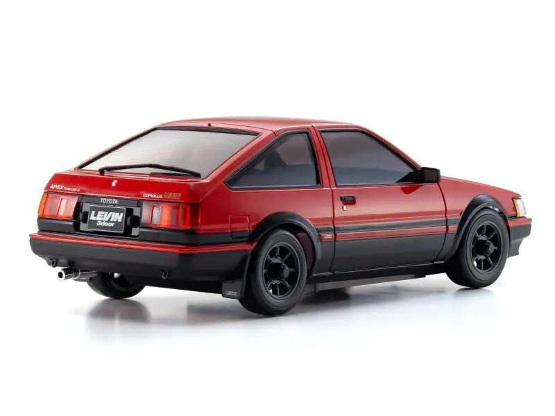 Kyosho Mini-Z AWD Toyota Corolla Levin AE86 Red-Black (MA020N-L/KT531P) K.32641RBK - Breizh Modélisme.