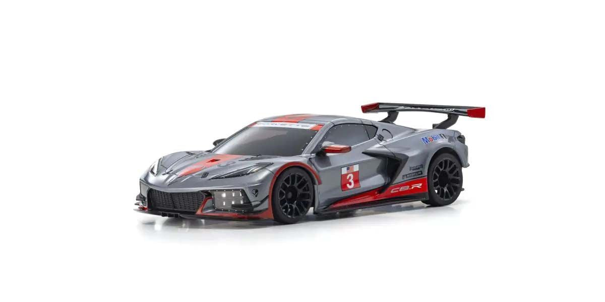 Kyosho Mini-Z MR04 RWD Corvette C8-R Gun Metal/Rouge (W-MM/KT531P) K.32356GMR - Breizh Modélisme.