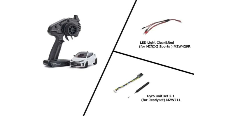 Kyosho Mini-Z MR04 RWD Toyota Yaris Gyro & LED (KT531P) K.32360PW - Breizh Modélisme.