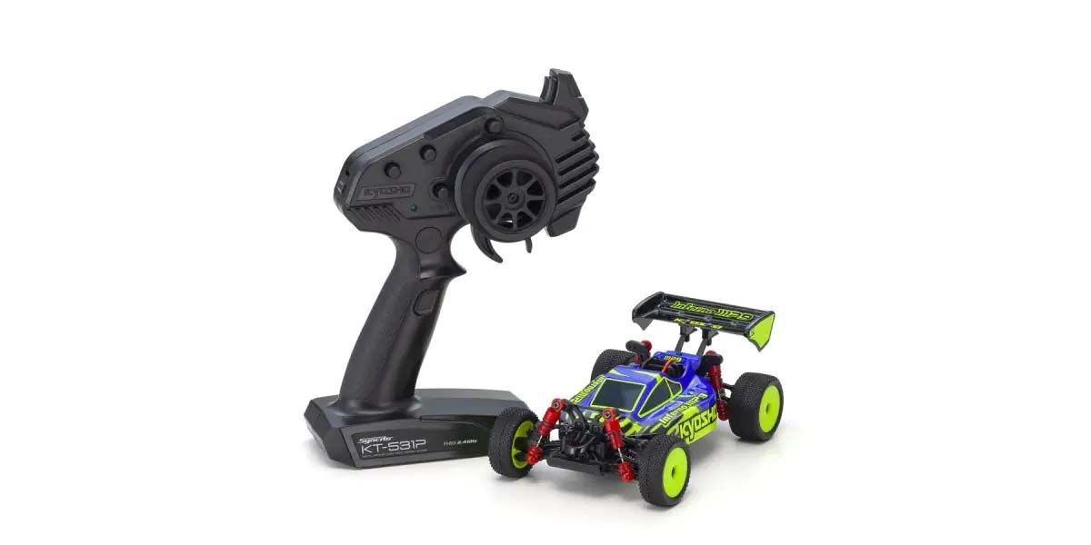 Kyosho Mini-Z MB010 Readyset 4WD Inferno MP9 TKI3 Bleu-Jaune