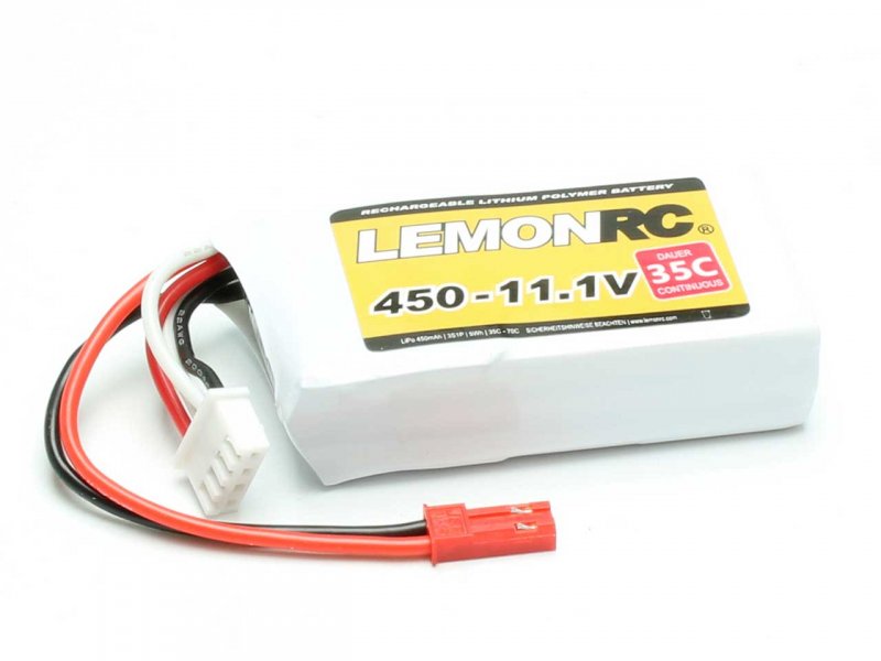 Batterie LiPo 3S LemonRC JST 450mAh - 11,1 V (35 C)