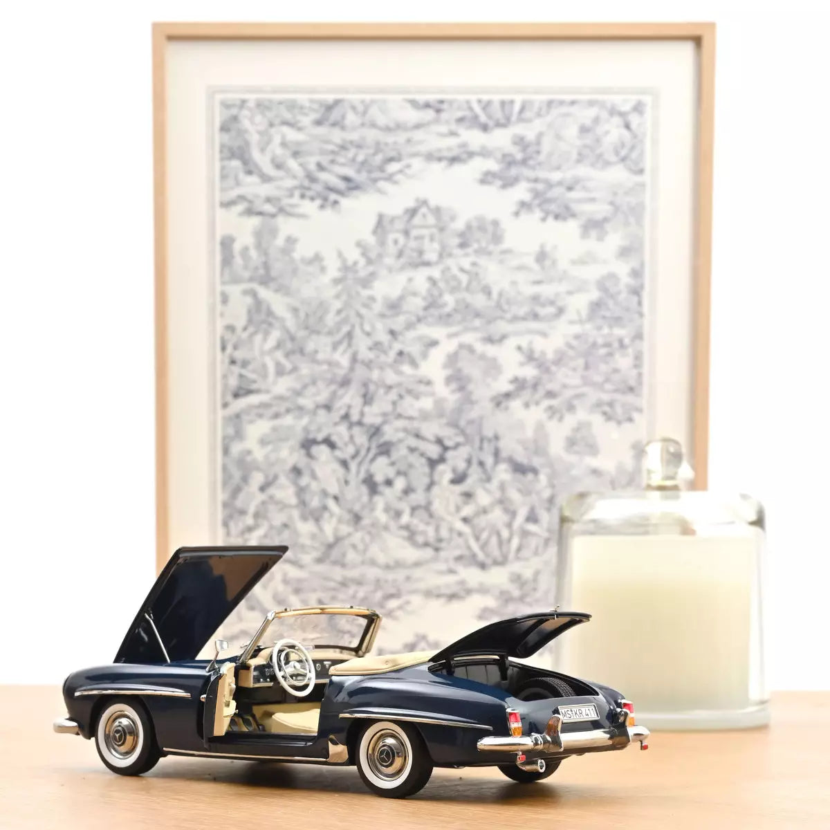 Voiture miniature collection 1/18 Mercedes-Benz 190 SL 1957 Bleu moyen Norev 183403