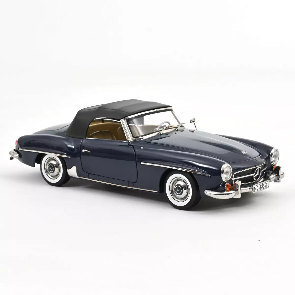Voiture miniature collection 1/18 Mercedes-Benz 190 SL 1957 Bleu moyen Norev 183403
