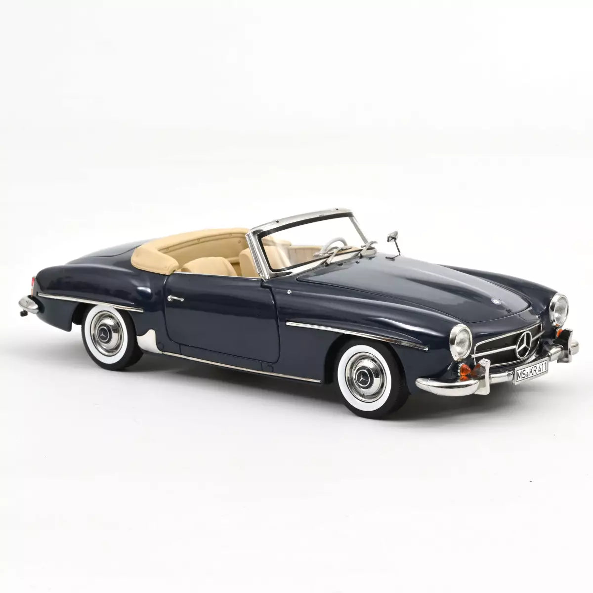 Voiture miniature collection 1/18 Mercedes-Benz 190 SL 1957 Bleu moyen Norev 183403