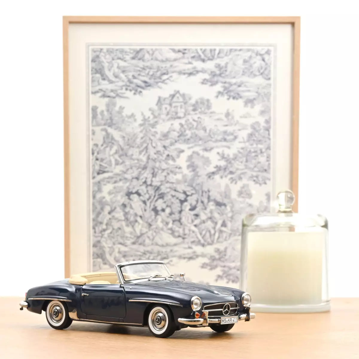 Voiture miniature collection 1/18 Mercedes-Benz 190 SL 1957 Bleu moyen Norev 183403
