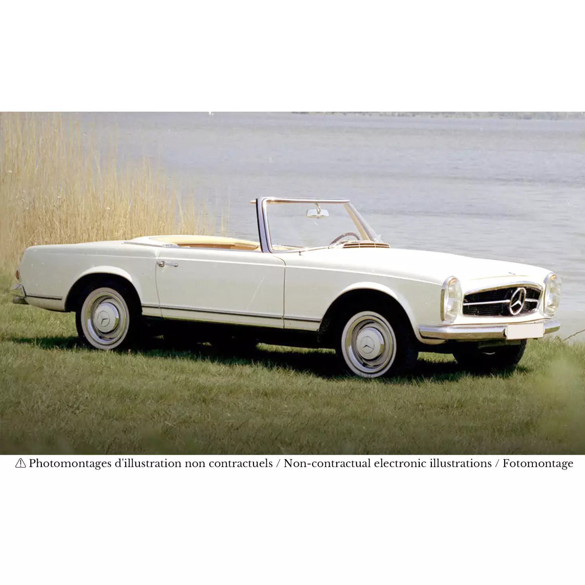 Voiture miniature collection 1/12 Mercedes-Benz 230 SL 1963 Blanc Norev 123800