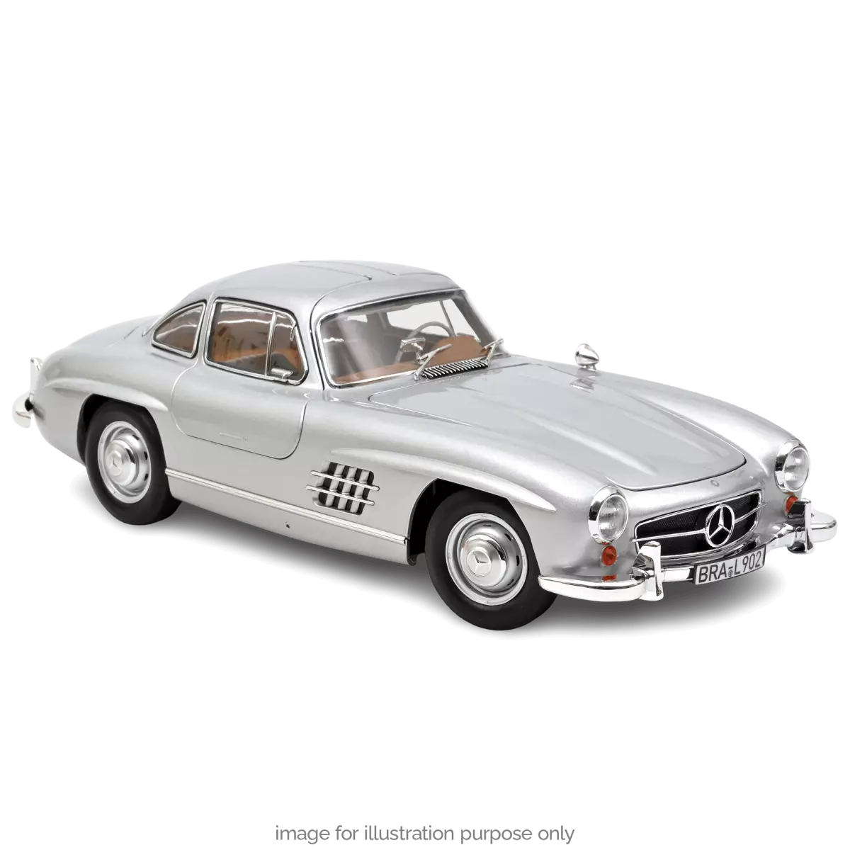 Voiture miniature collection 1/18 Mercedes-Benz 300 SL 1954 Argent Norev 183857