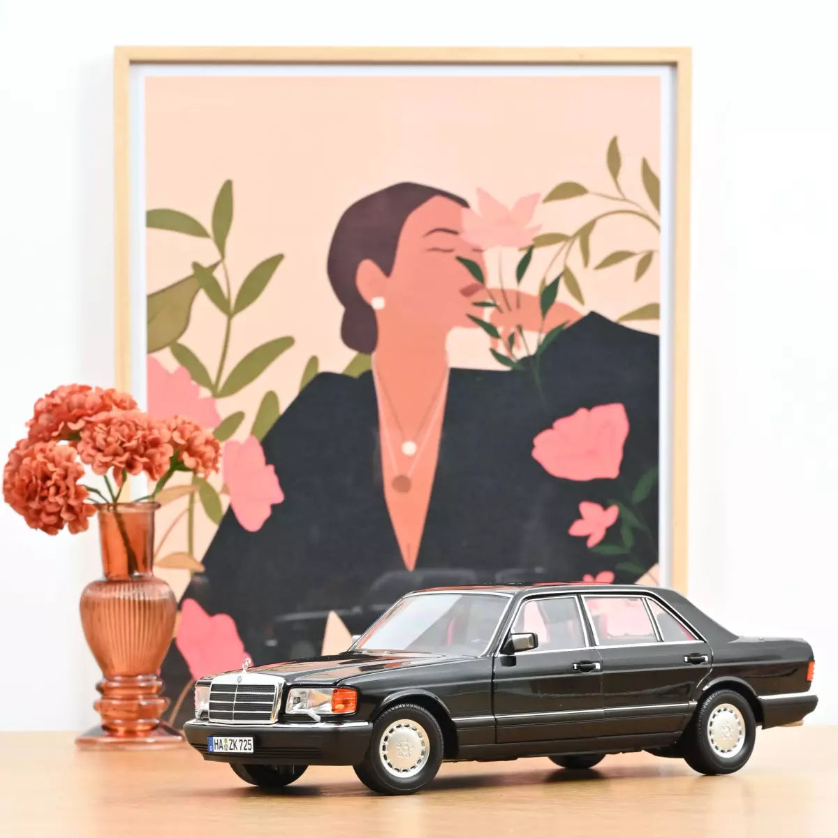 Voiture miniature collection 1/18 Mercedes-Benz 560 SEL 1991 Noir Norev 183788