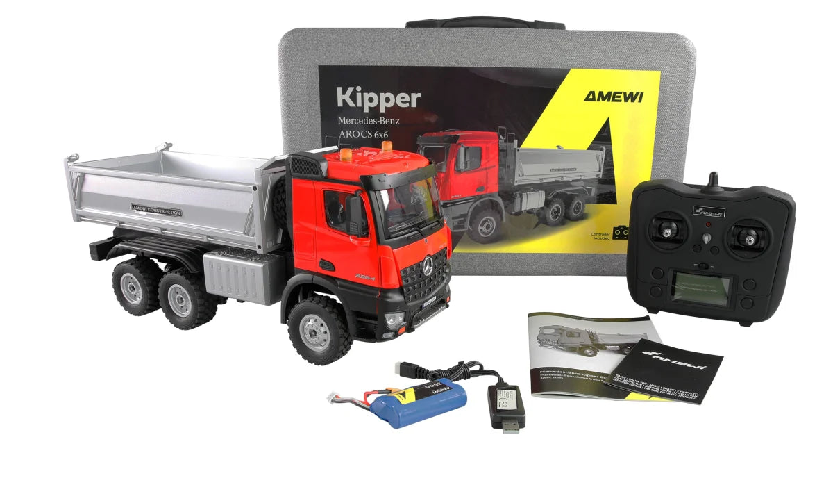 Camion RC Mercedes-Benz Arocs benne 6x6 RTR 1/14 rouge 22684