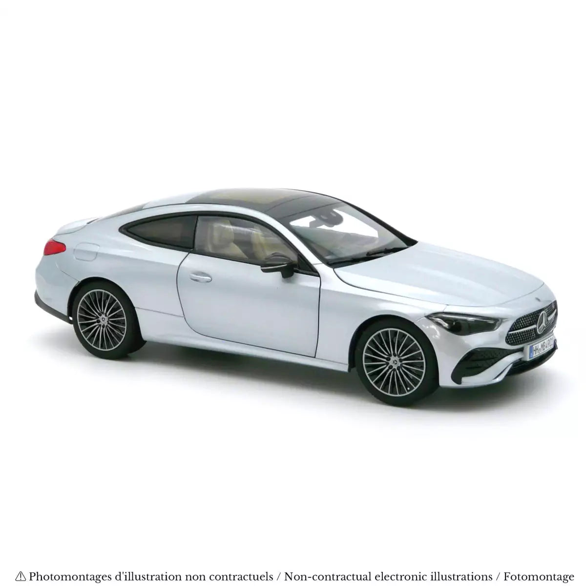 Voiture miniature collection 1/18 Mercedes-Benz CLE Coupé 2024 Argent High-Tech Norev 183939