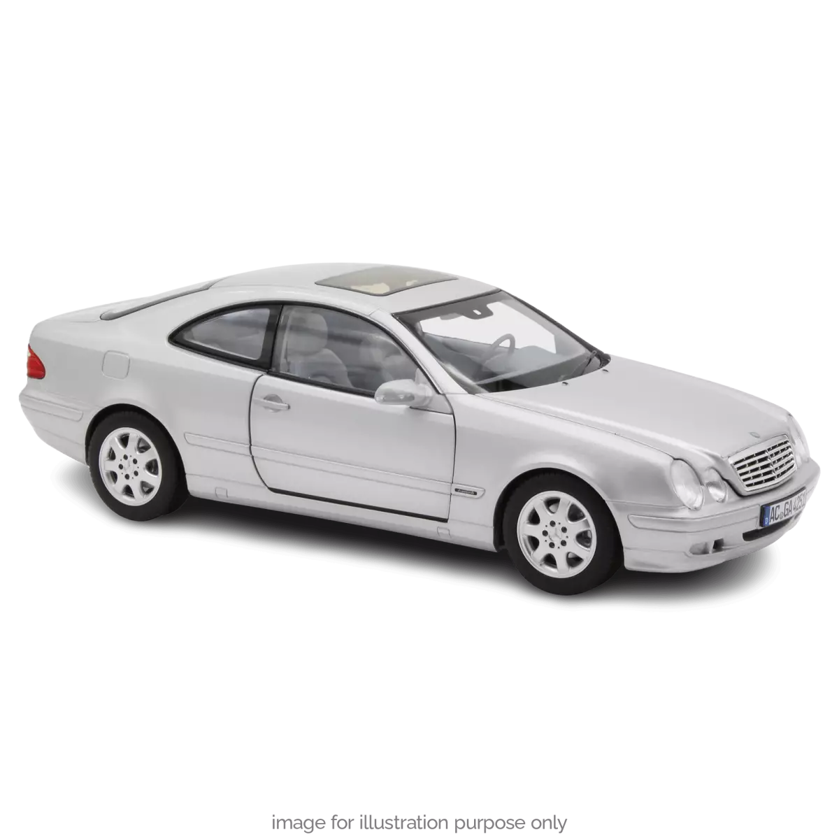 Voiture miniature collection 1/18 Mercedes-Benz CLK-Class 2000 Argent Brillant Norev 183335