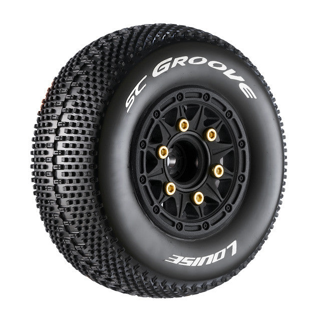2 Pneus et roues SC-GROOVE soft (Hex amovible 4 pcs) LT3146SB