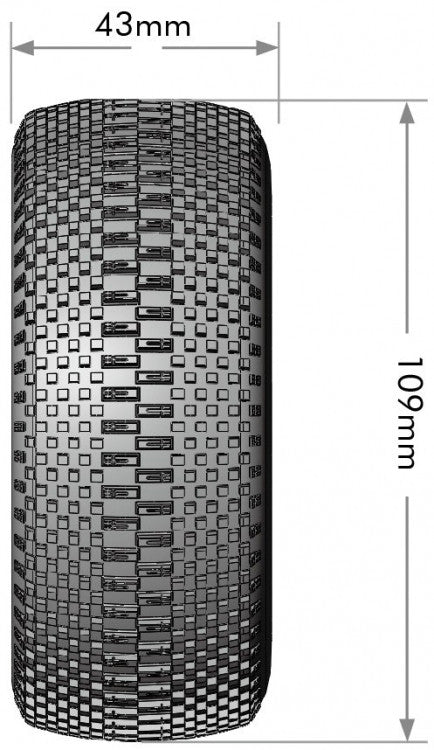 2 Pneus et roues SC-GROOVE soft (Hex amovible 4 pcs) LT3146SB