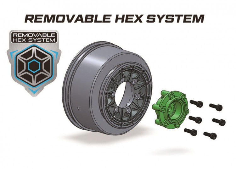 2 Pneus et roues SC-ROCKET soft (hexagone amovible 4pcs) 3154SB