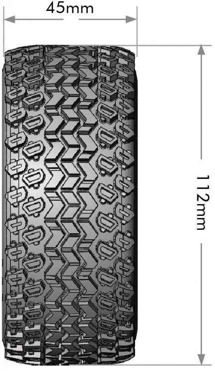 2 Pneus et roues SC-UPHILL soft (hexagone amovible 4pcs) 3223SB