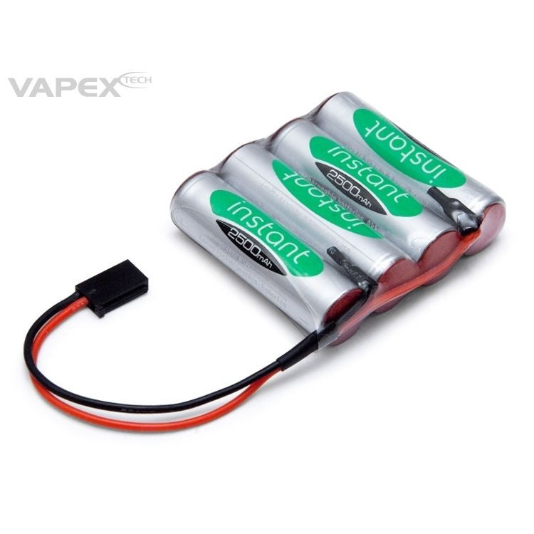 Batterie de reception RX 4.8V 2500mAh NiMH - AA plat 55xx53x14.7 mm - Breizh Modélisme