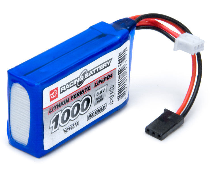 Batterie de réception RX Li-Fe 6,6V 1000mAh Cube