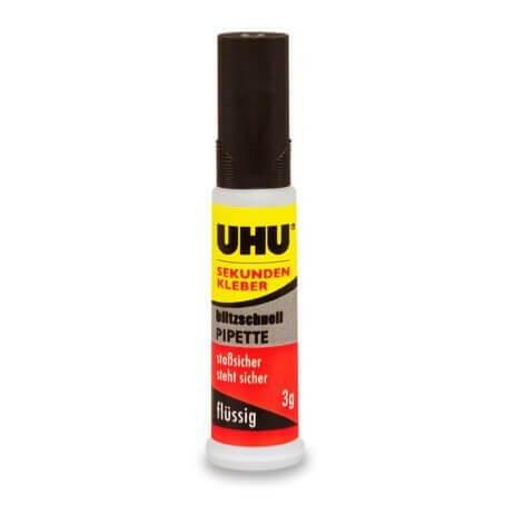 Colle UHU Super Glue Pipette 3g - Breizh Modélisme.