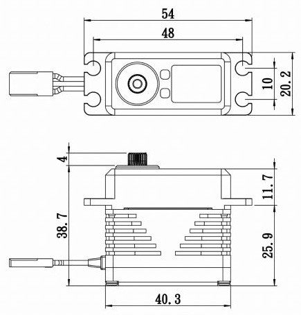 Savox Servo SB-2295SG Black Edition" 32Kg 0,06s 8.4V Métal"