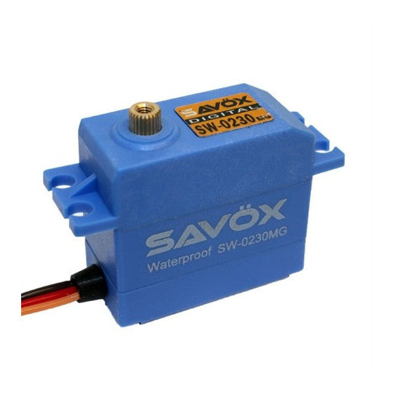 Servo Savox SW-0230MG plus 8kg Waterproof pignons Métal - Breizh Modélisme
