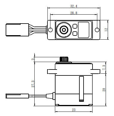 Servo Standard 5,0Kg 0,05s HV Alu SV1232MG - Breizh Modélisme.