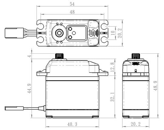 Servo standard Savox Digital SA-1230SG+ 36kg.cm, 0.16s