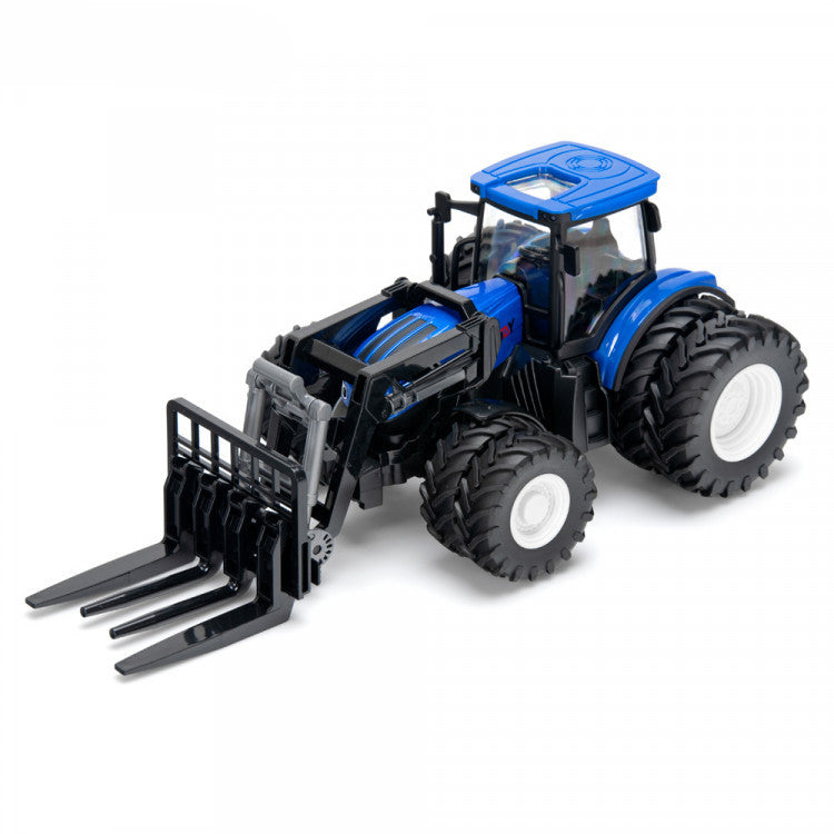 Tracteur jouet radiocommandé 1/24 double roues avec fourches KO6633HB - Breizh Modélisme.