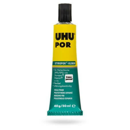 UHU Colle pour polystyrène expansé Por 40 g - Breizh Modélisme.