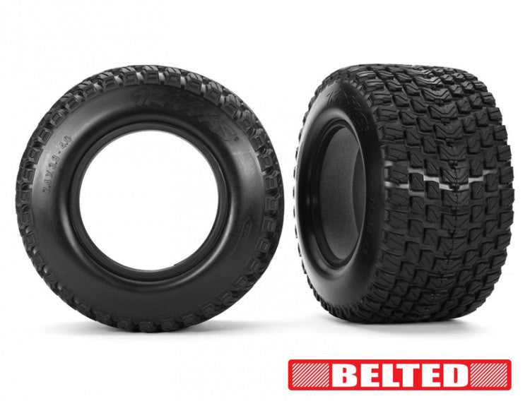 2 Pneus gainés Gravix Belted pour Traxxas XMaxx / XRT 7860