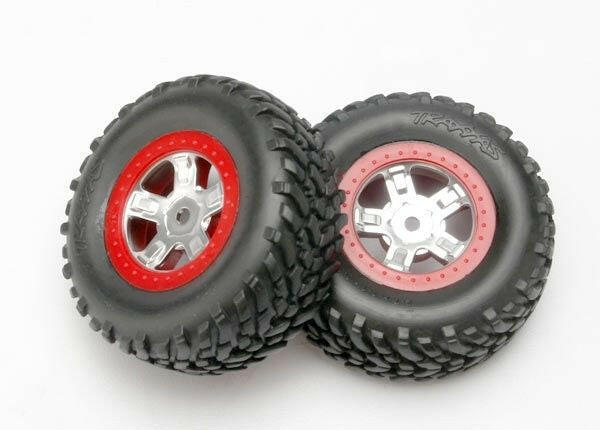 2 Pneus Off-road et Jantes pour Slash 1/16 Traxxas 7073A - Breizh Modélisme.