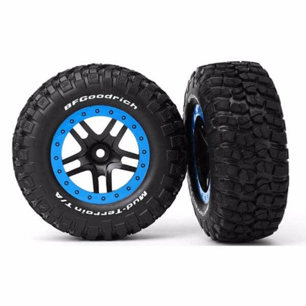 2 roues Arrière 2WD / Av et arr 4WD Noir / Bleu Traxxas 5883A - Breizh Modélisme
