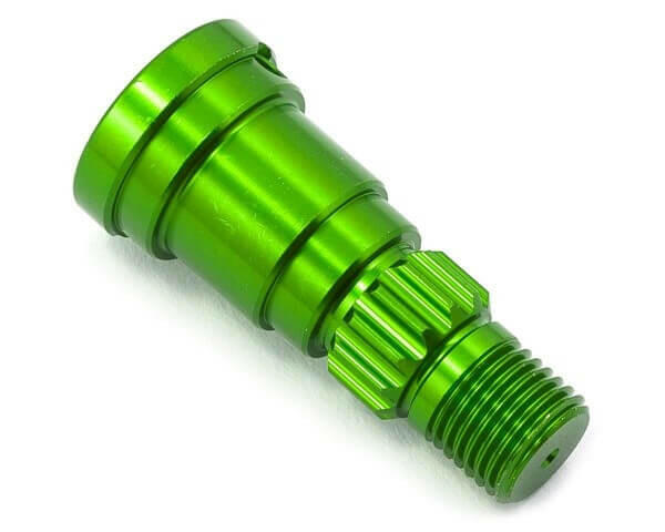 Axe de roue aluminium anodisé vert - Traxxas 7768G - Breizh Modélisme.