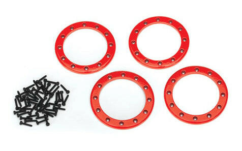 Beadlock 2.2 Rouge Alu (x4) - Traxxas 8168R" - Breizh Modélisme.