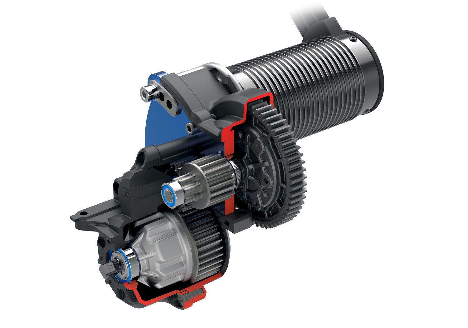 Boitier de transmission complet Pro-Built E Revo 2.0 - Traxxas 8695 - Breizh Modélisme.