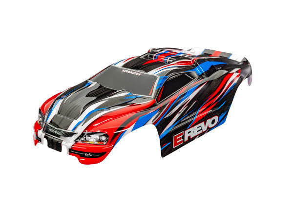 Carrosserie rouge/bleu E-REVO 1/16 - 7115-RBLU