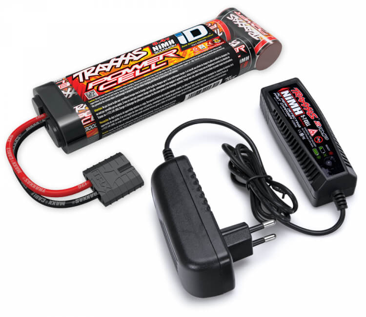 Chargeur Traxxas 2983 + Accu NiMh 8.4V 3000 mAh - Breizh Modélisme