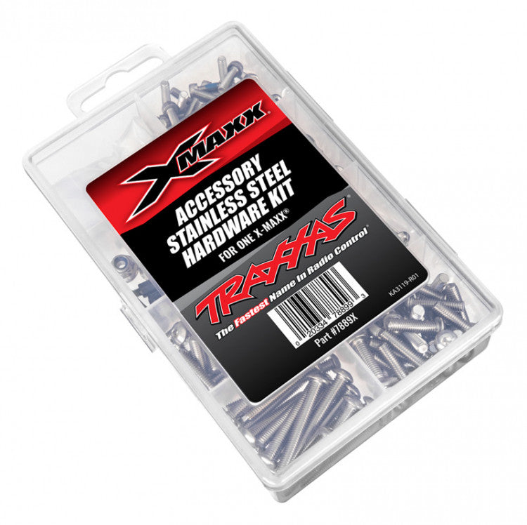 Kit de visseries complet acier inoxydable Traxxas X Maxx 7889X - Breizh Modélisme.