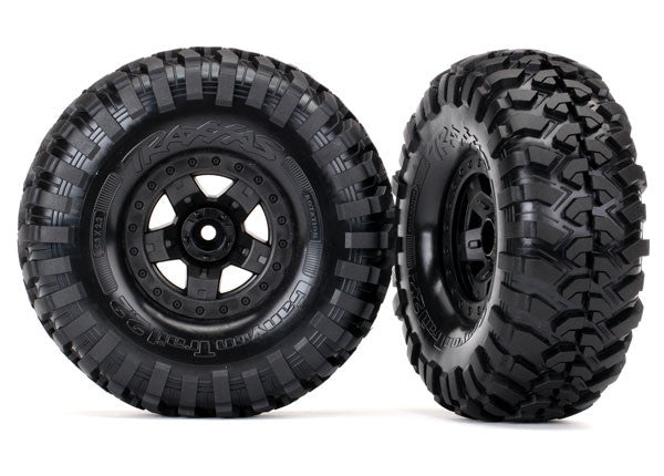 Traxxas 2 Pneus et jantes TRX4 Canyon Trail 2.2 8181 noire"