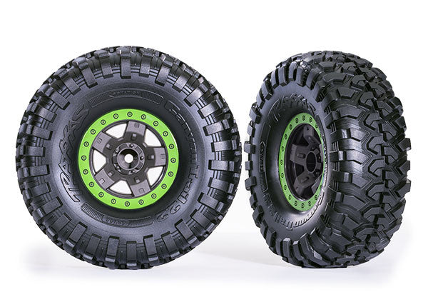 Traxxas 2 Pneus et jantes TRX4 Canyon Trail 2.2 8181 vert"