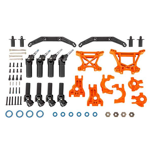 Upgrade kit de transmission renforcé Orange – Hoss/Slash/Rustler 4X4 - Traxxas 9080T - Breizh Modélisme.