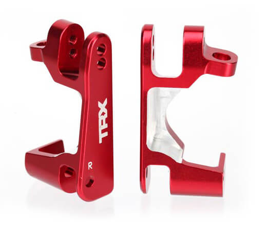 2 Etriers de fusées alu anodisés Rouge G et D - Traxxas 6832R - Breizh Modélisme